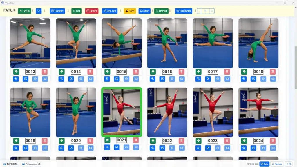 work eventi sportivi programma per vendita foto